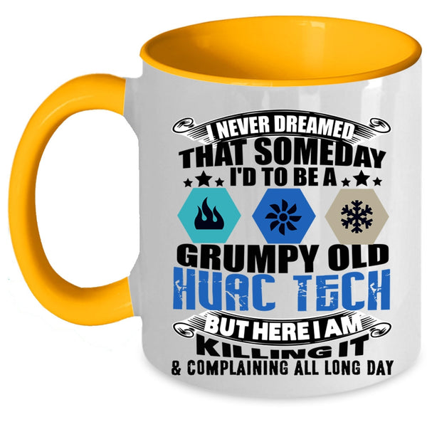 Cool Grandpa Coffee Mug, I'd To Be A Grampy Old Hvac Tech Accent Mug