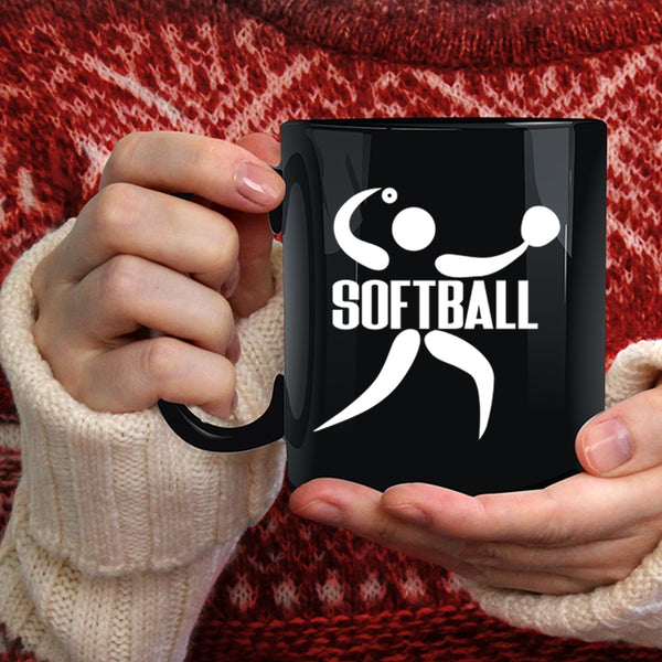 Softball Coffee Mug, Funny Gift For Softball Player Coffee Cup