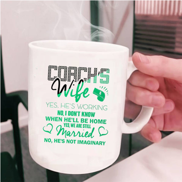 Cute Gift For My Wife Coffee Mug, Coach's Wife Cup