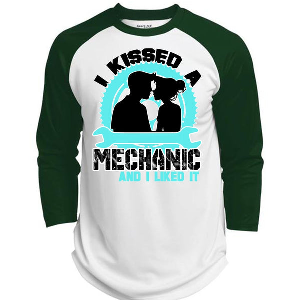 I Kissed Mechanic And I Liked It T Shirt, I Love Mechanic T Shirt, Awesome T-Shirts  (Polyester Game Baseball Jersey)