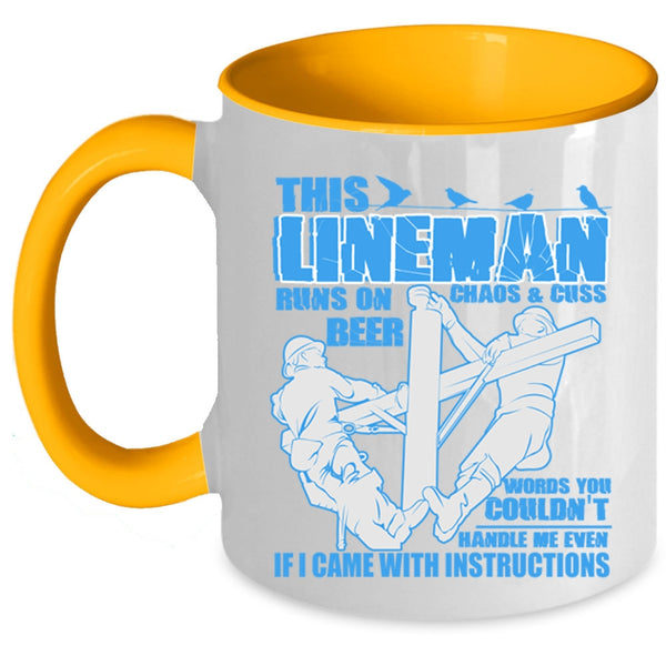 Funny Gift For Linemans Coffee Mug, Awesome Linemans Accent Mug