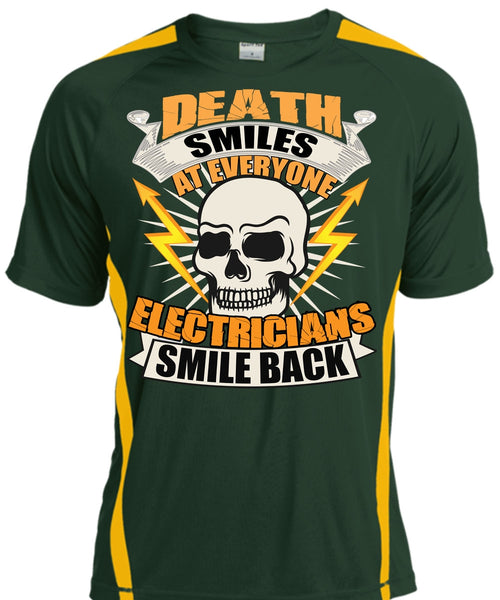 Electricians Smile Back T Shirt, Death Smiles T Shirt, Cool Shirt