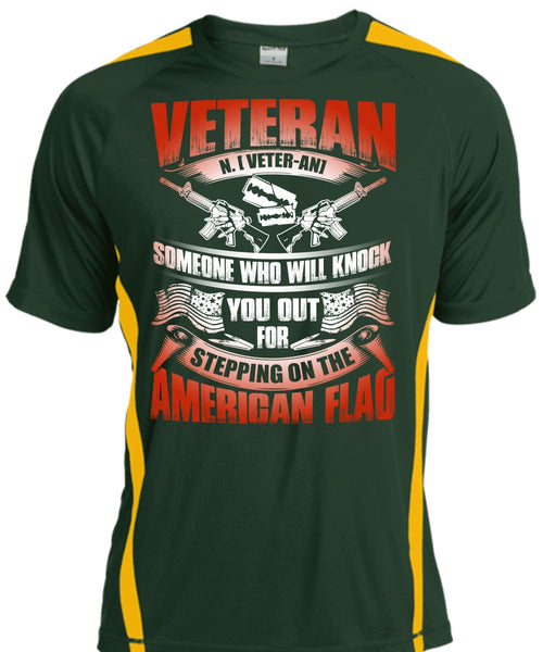 Veteran Who Will Knock You Out T Shirt, American Flag T Shirt, Cool Shirt