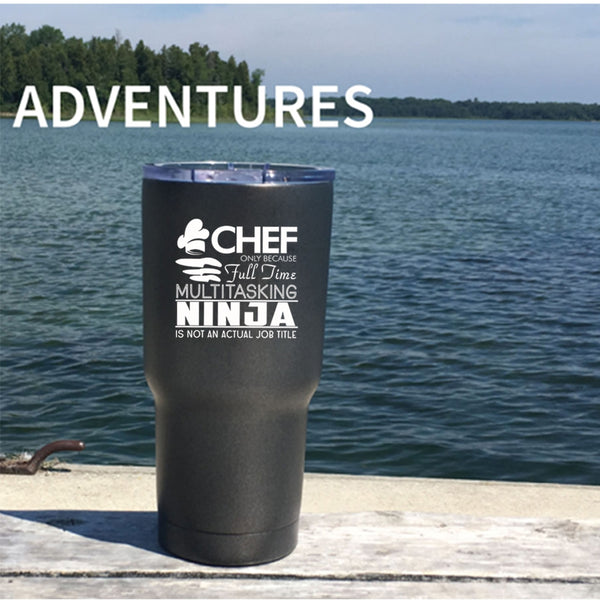 Gift For Chef Tumbler 30 oz Stainless Steel, Actual Job Title T Shirt Travel Mug