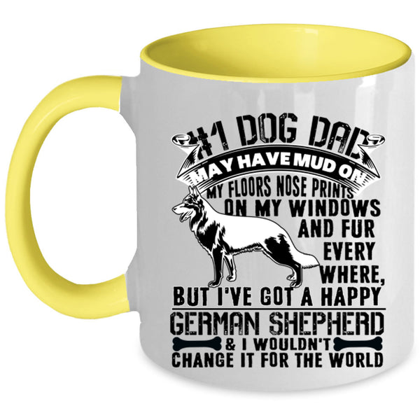 I've Got A Happy German Shepherd Coffee Mug, Dog Dad Accent Mug