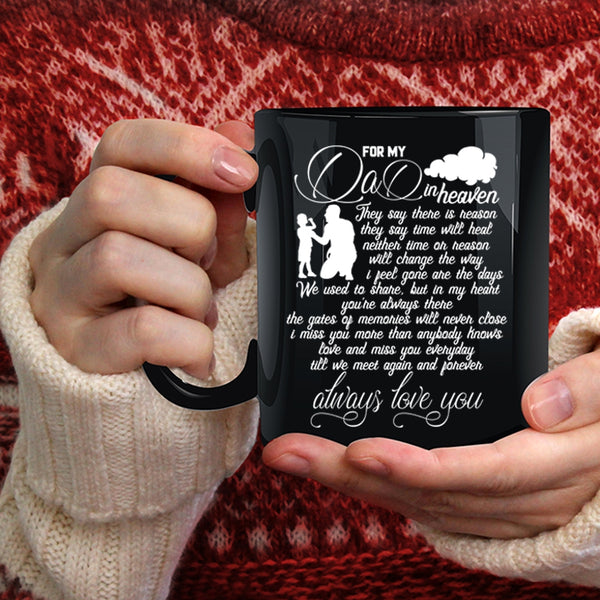 For My Dad In Heaven Coffee Mug, Cool Gift For My Children Coffee Cup