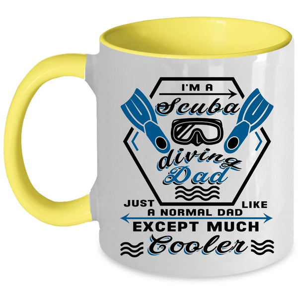 Awesome Dad Coffee Mug, I'm A Scuba Diving Dad Accent Mug