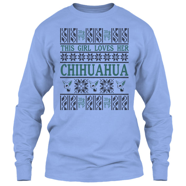 This Girl Loves Her Chihuahua T Shirt, Coolest Merry Christmas T Shirt