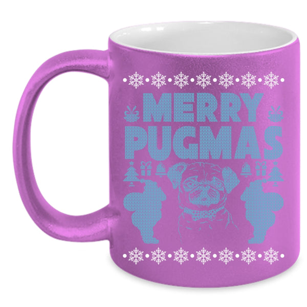 Merry Pugmas Coffee Mug, Christmas Gift For Pug Lover Coffee Cup