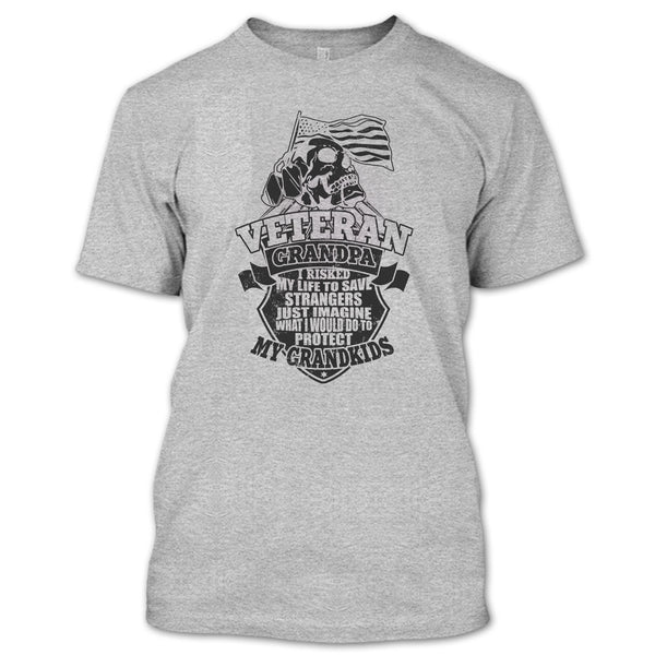 Veteran Grandpa T Shirt, To Protect My Grandkids T Shirt