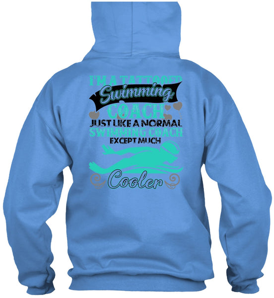 I'm A Tattooed Swimming Coach T Shirt, I Love Swimmer T Shirt