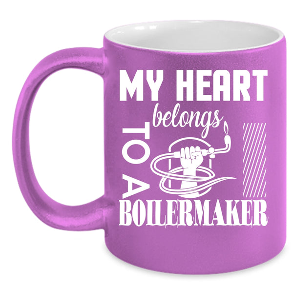 My Heart Belongs To A Boilermaker Coffee Mug, I Love Boilermaker Coffee Cup