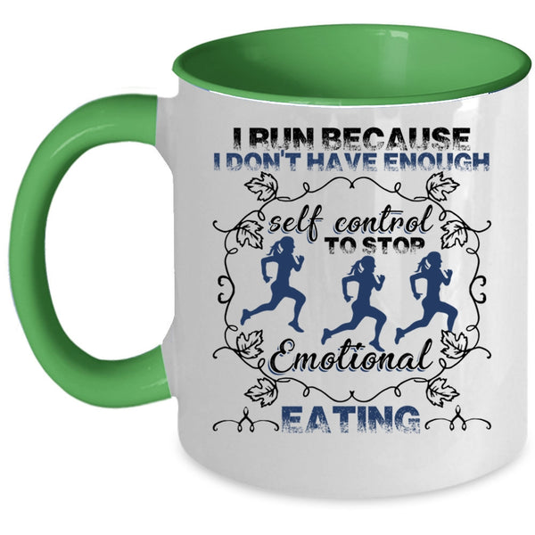 Awesome Gift For Runners Coffee Mug, I Run Accent Mug