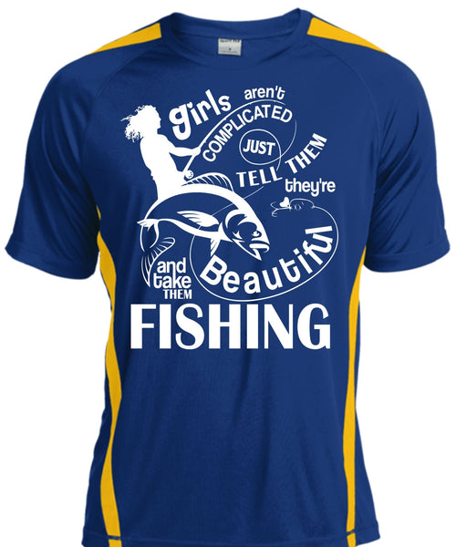 Take Them Beautiful Fishing T Shirt, Girls Aren't Complicated T Shirt, Cool Shirt