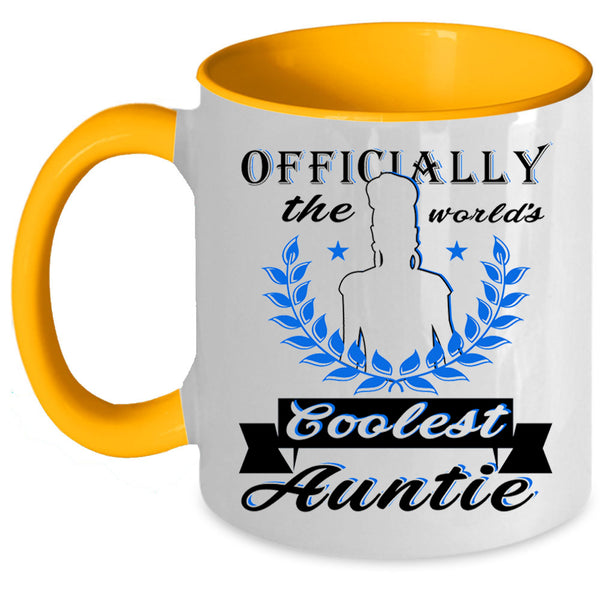 Coolest Auntie Coffee Mug, The Wprld's Coolest Auntie Accent Mug