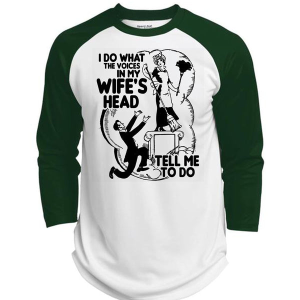 I Do What The Voices In My Wife's Head T Shirt, I Love Wife T Shirt, Awesome T-Shirts  (Polyester Game Baseball Jersey)