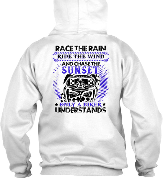 Race The Rain T Shirt, I Love Biker T Shirt