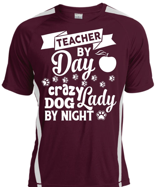 Teacher By Dad Crazy Dog Lady By Night T Shirt, Job T Shirt