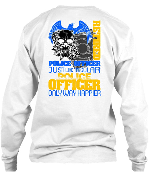 Retired Police Officer T Shirt, I Love Police T Shirt