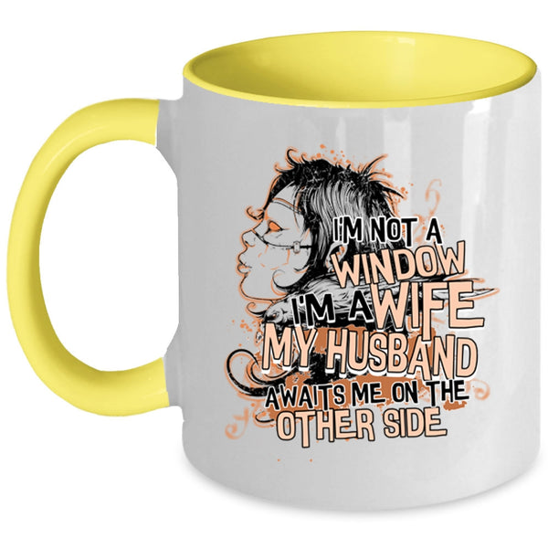 My Husband Awaits Me On The other Side Coffee Mug, I'm A Wife Accent Mug