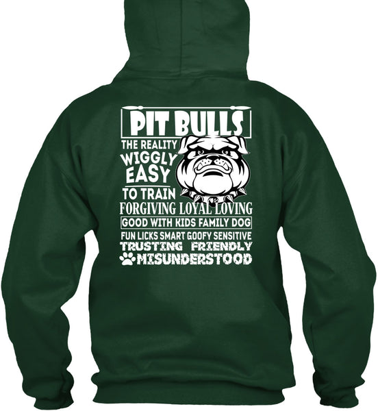 Pit Bulls The Reality Wiggly Easy T Shirt, Good With Kids Family Dog T Shirt