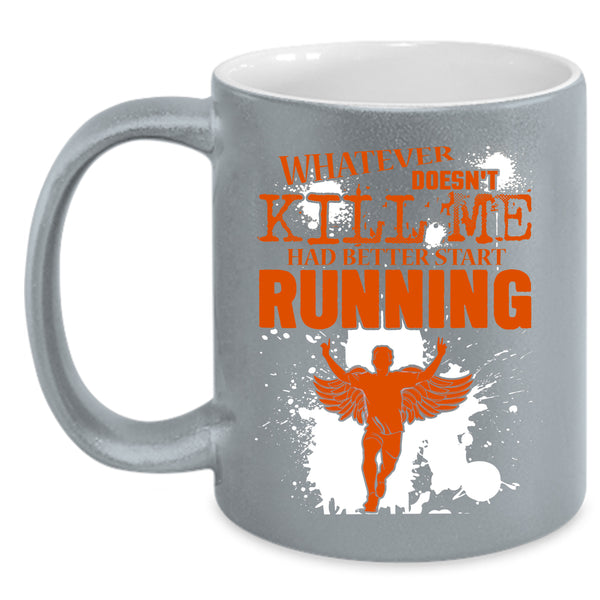 Running Coffee Mug, Cool Gift For Runner Coffee Cup