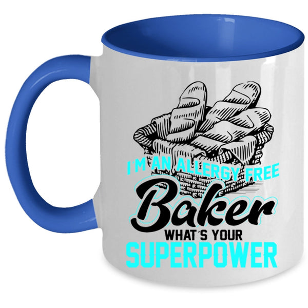 Funny Gift For Bakers Coffee Mug, I'm An Allergy Free Baker Accent Mug