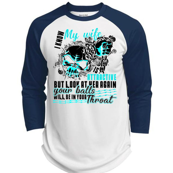 I Know My Wife T Shirt, I Love Wife T Shirt, Awesome T-Shirts  (Polyester Game Baseball Jersey)