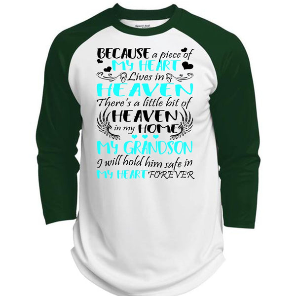 Heaven In My Home My Grandson T Shirt, I Love Grandson T Shirt, Awesome T-Shirts  (Polyester Game Baseball Jersey)