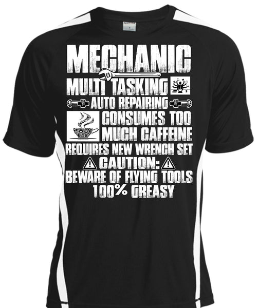 A black t-shirt with the shopify logo