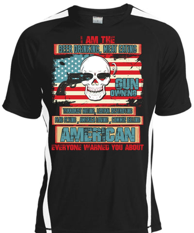 A black t-shirt with the shopify logo