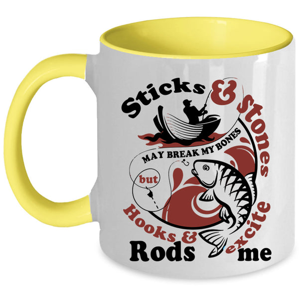 Funny Gift For Fisher Coffee Mug, Cool Fishing Accent Mug