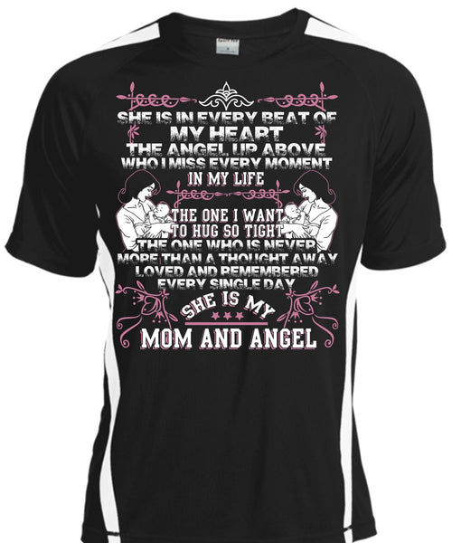 A black t-shirt with the shopify logo