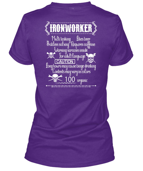 Ironworker Multitasking T Shirt, Likes Beer T Shirt