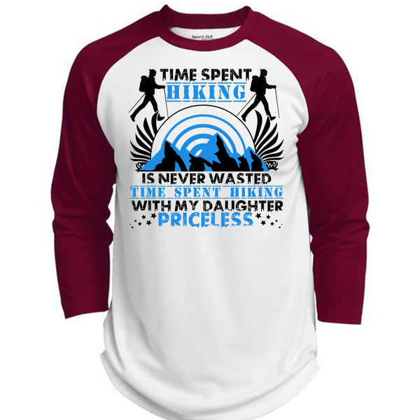 Time Spent Hiking T Shirt, I Love Hiking T Shirt, Awesome T-Shirts  (Polyester Game Baseball Jersey)