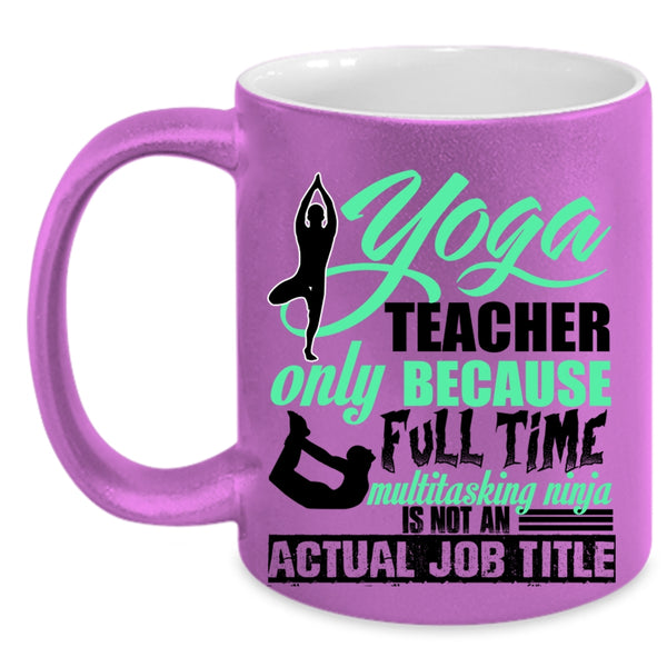 Cute Yoga Teacher Coffee Mug, Yoga Teacher Accent Mug