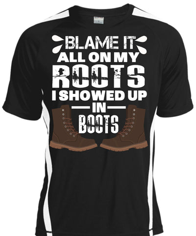 A black t-shirt with the shopify logo