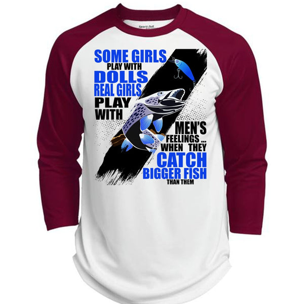 They Catch Bigger Fish T Shirt, I Love Fishing T Shirt, Awesome T-Shirts  (Polyester Game Baseball Jersey)