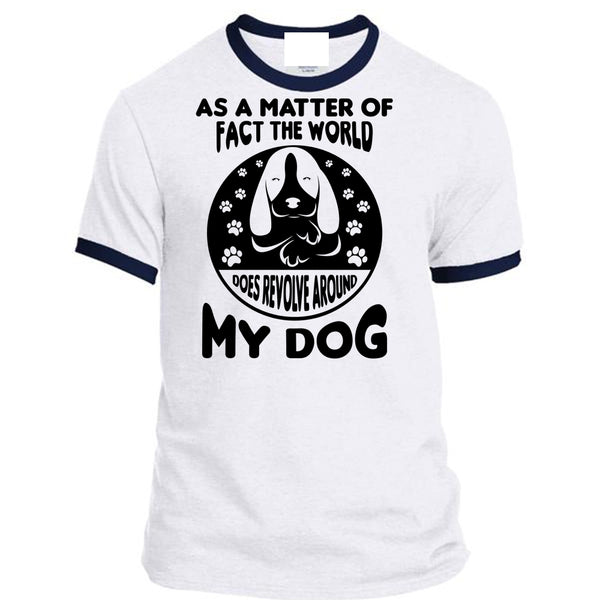 A black t-shirt with the shopify logo