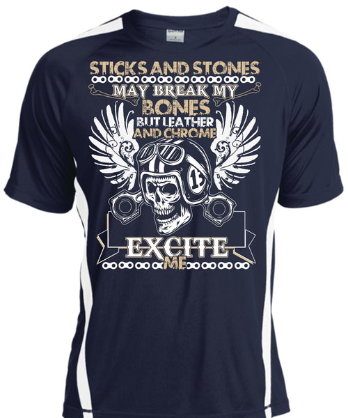 Sticks And Stones T Shirt, Being A Biker T Shirt, Cool Shirt