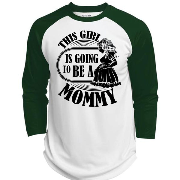 This Girl Is Going To Be A Mommy T Shirt, I Love Mom T Shirt, Awesome T-Shirts  (Polyester Game Baseball Jersey)