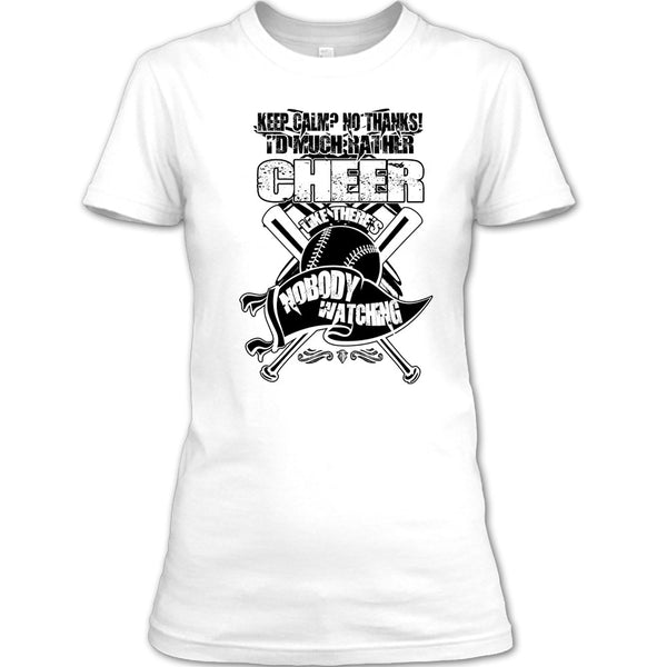 I'd Much Rather Cheer T Shirt, Awesome Baseball Player T Shirt