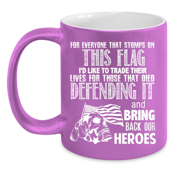 Cool American Flag Coffee Mug, Funny Gift For Veterans Coffee Cup