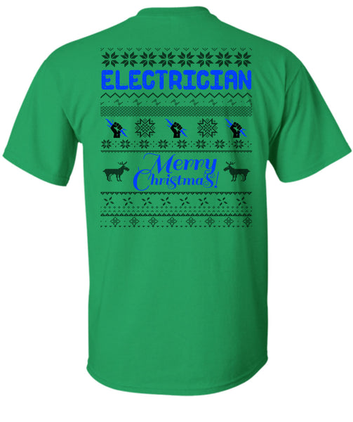 Electrician Merry Christmas T Shirt, Winter Holiday T Shirt