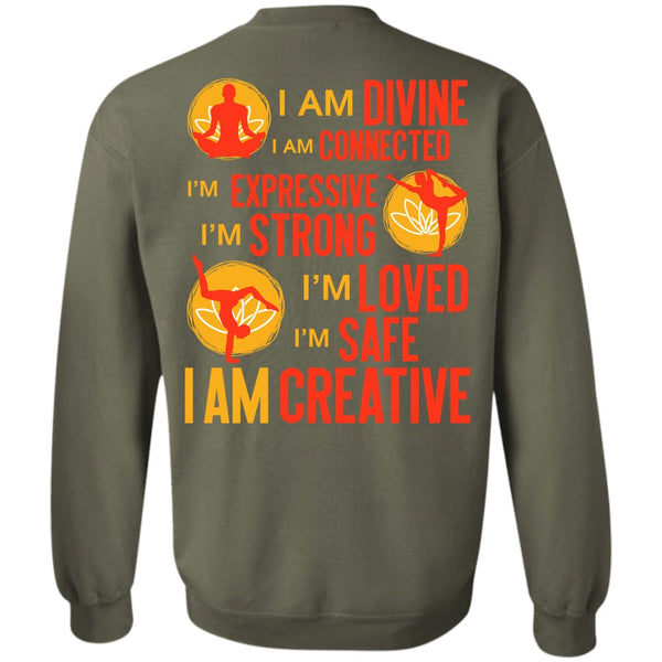 I Am Divine T Shirt, I Love Yoga Sweatshirt