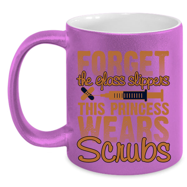 Lovely Nurses Coffee Mug, This Princess Wears Scrubs Accent Mug
