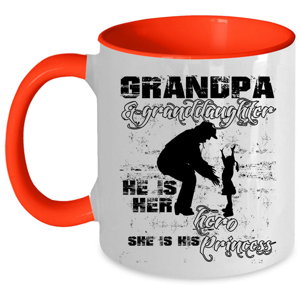 My Granddaughter Coffee Mug, Grandpa And Granddaughter Accent Mug