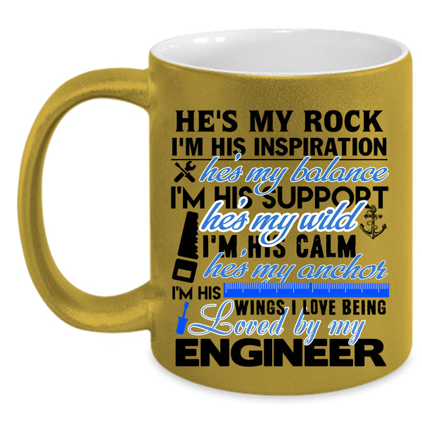 Cool Couple Coffee Mug, I Love Being Loved By My Engineer Accent Mug