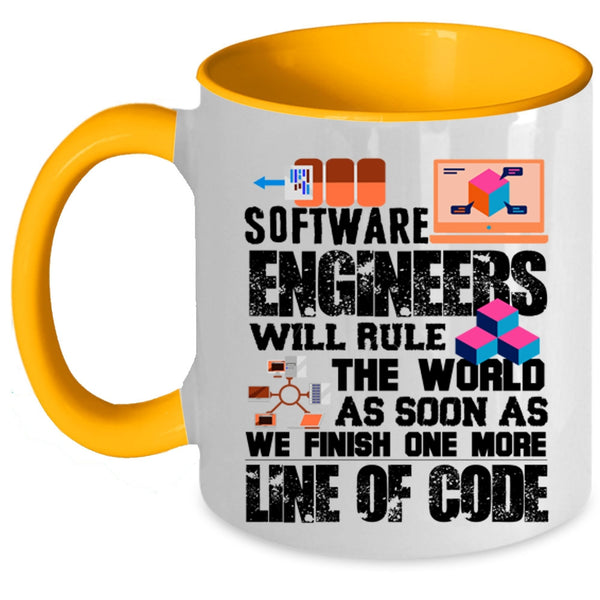 We Finish One More Line Of Code Coffee Mug, Software Engineer Accent Mug