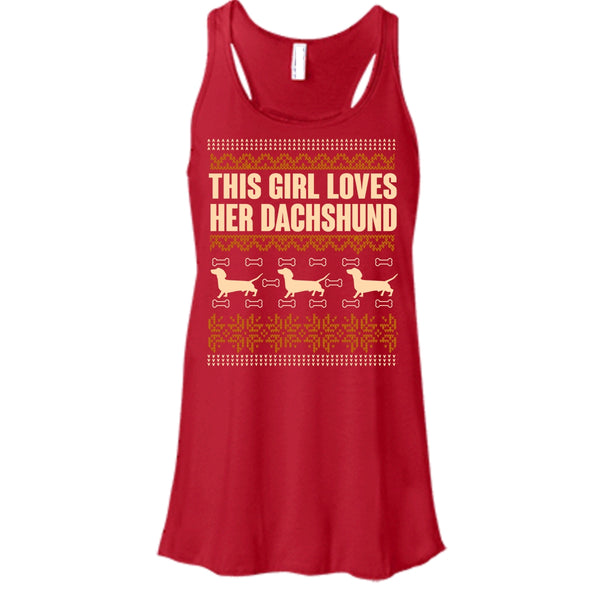 This Girl Loves Her Dachshund T Shirt, Coolest Dachshund Lover Tank Top